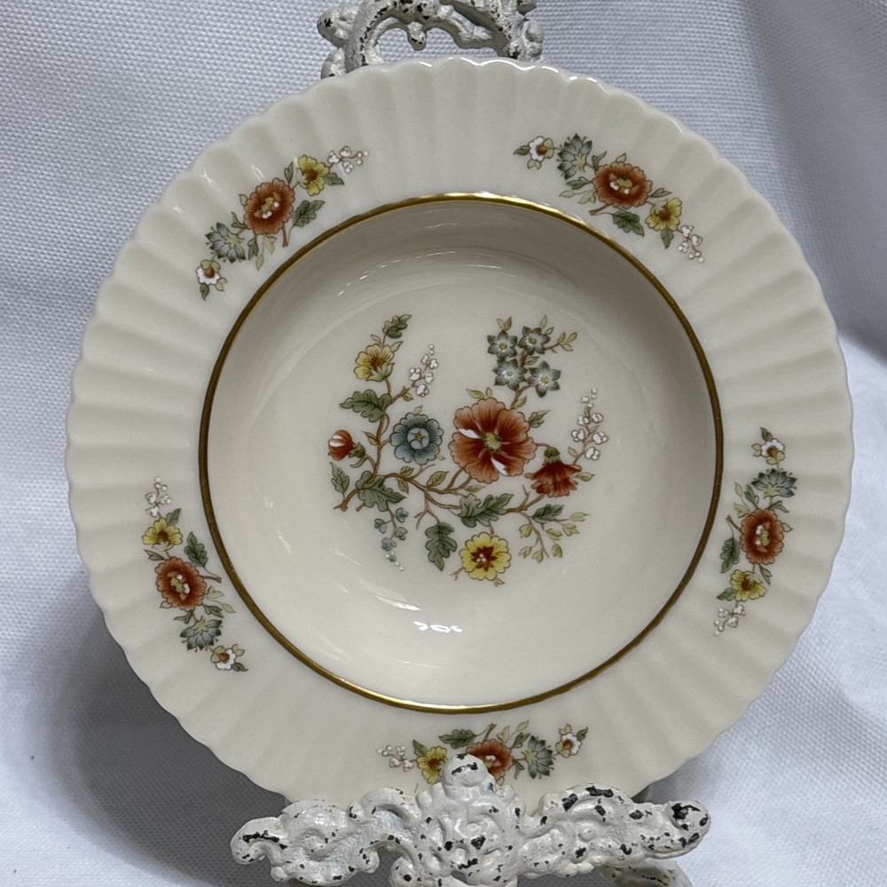 Lenox USA Temple Blossom 6-1/2" Rimmed Fruot Dessert Berry Bowls Set of 2
